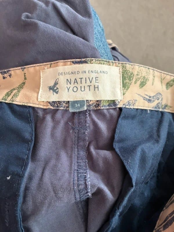 Native Youth Men’s chino blue shorts size 34