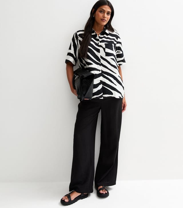 New Look Women's Black Zebra Print Oversized Shirt New Look - 3