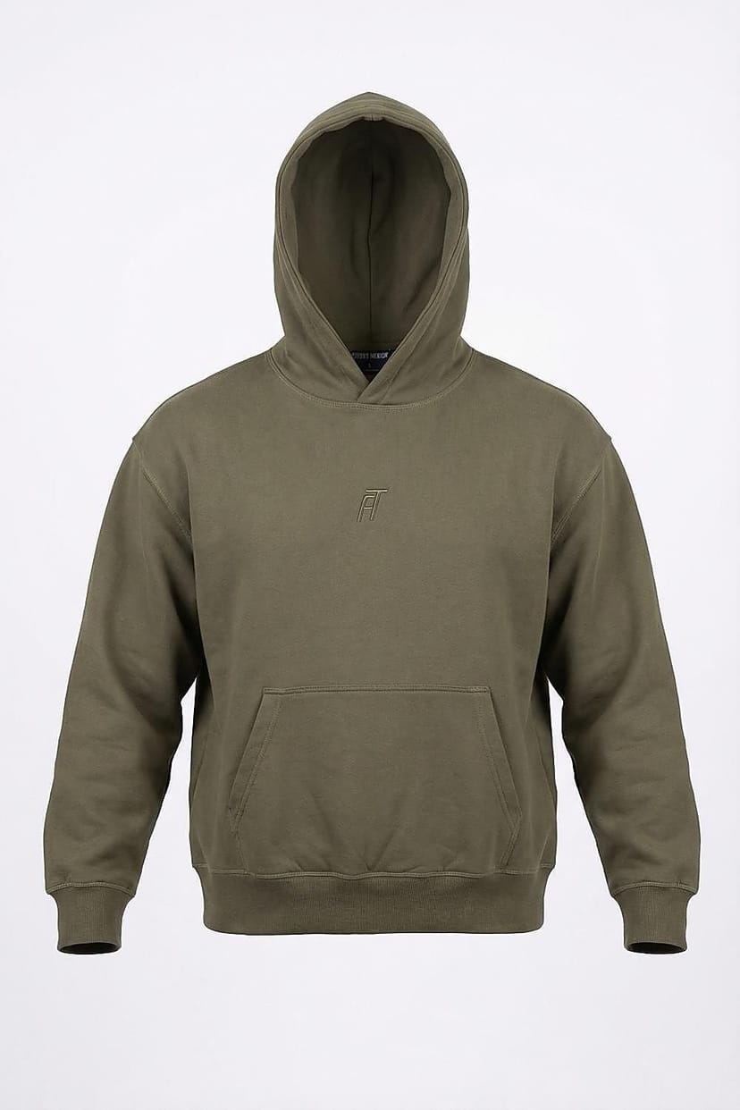 Foster Taylor Foster Taylor Men's Oversized Hoodie in Khaki - 1