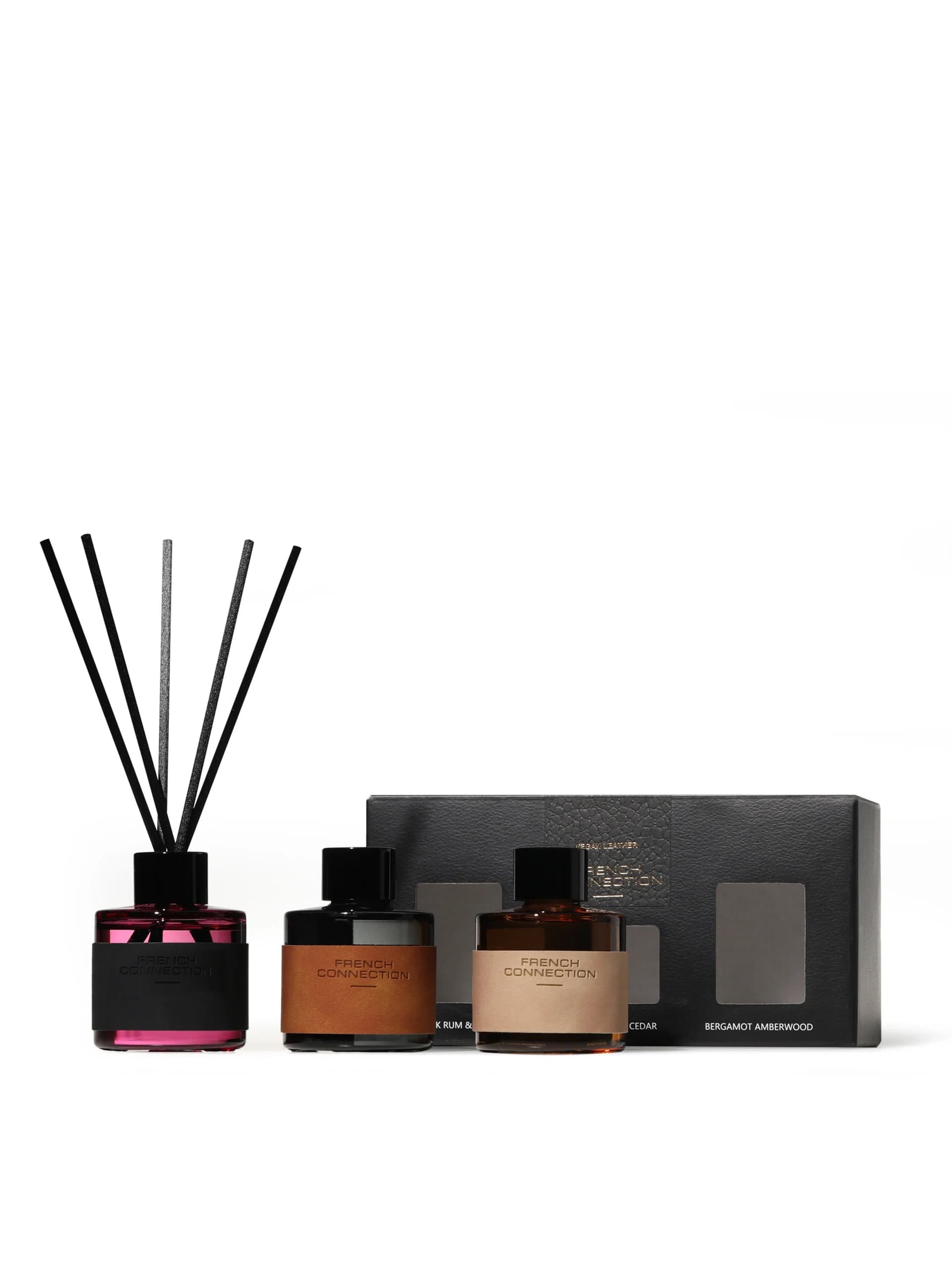 French Connection Vegan Leather Diffuser (Set of 3) Leather Scents