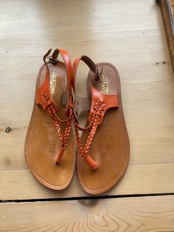 New Look Orange leather sandals