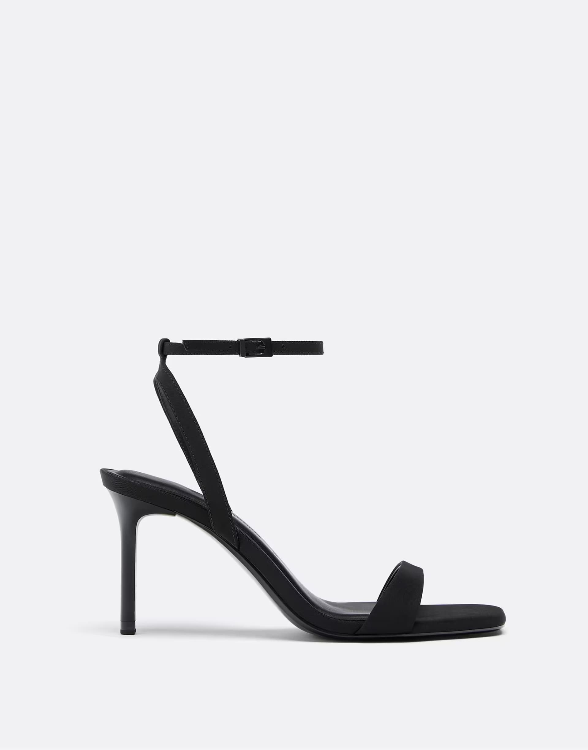ASOS ASOS Black Stiletto Heel Sandals in Wide Fit