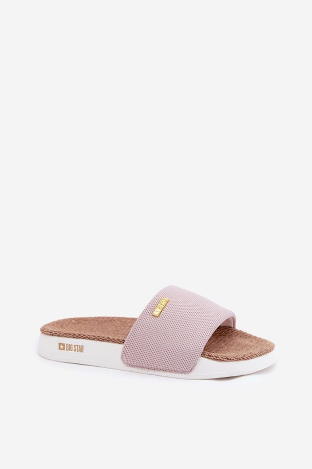 Love Lace Love Lace Women's Big Star Textile Foam Sole Summer Flip Flops for Comfort in Pink - 2