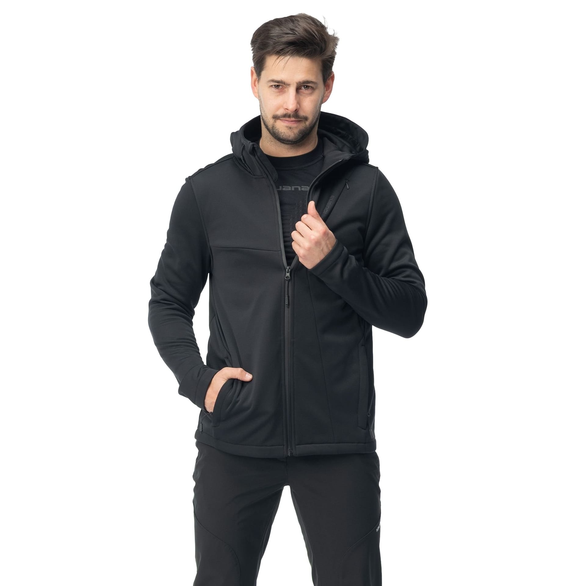Iguana Iguana Men's Rocher Soft Shell Jacket in Black - 4