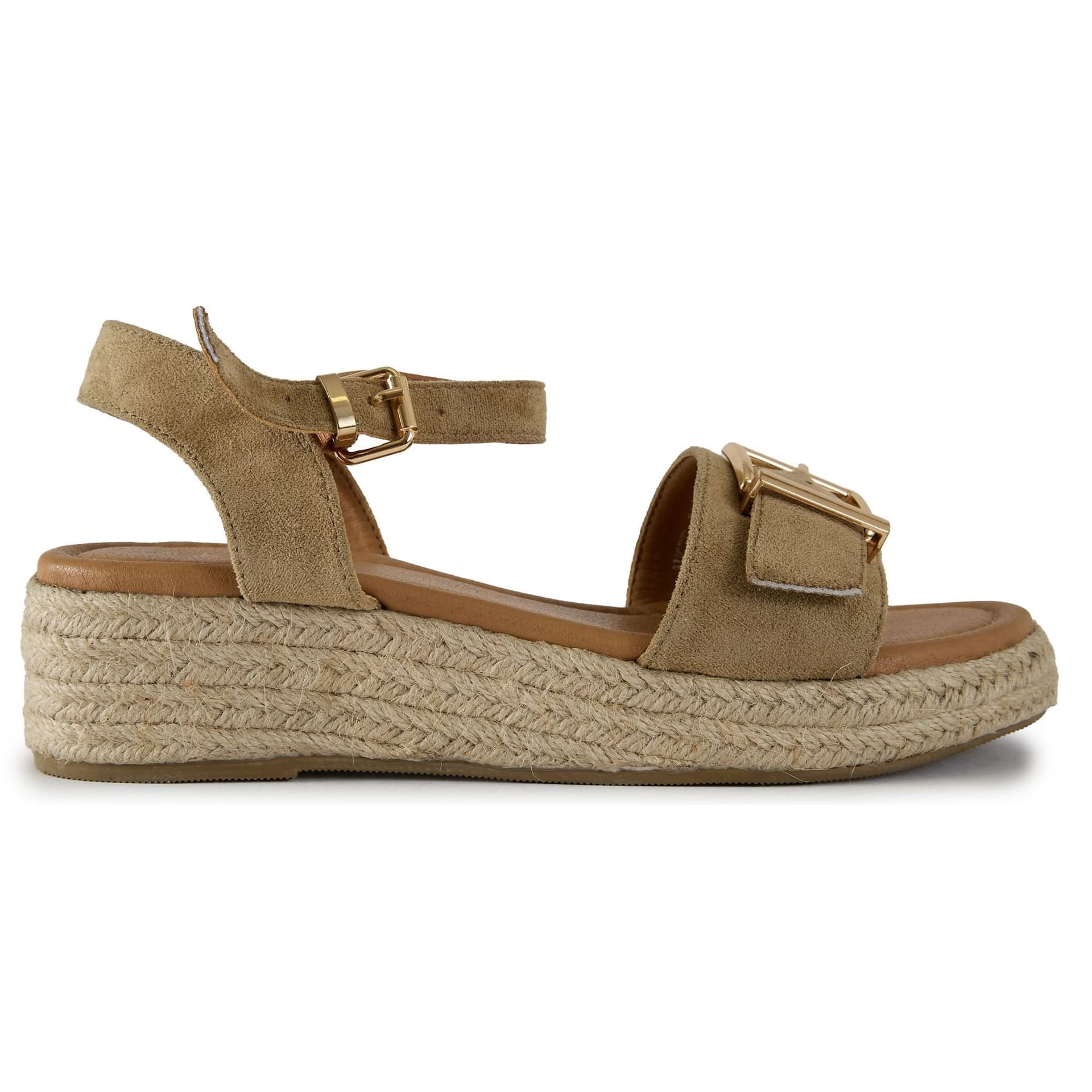 SOLESISTER SOLESISTER Women's August Espadrille Wedge Sandals in Taupe