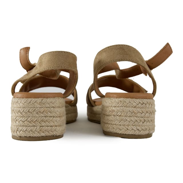 SOLESISTER SOLESISTER Women's August Espadrille Wedge Sandals in Taupe - 3