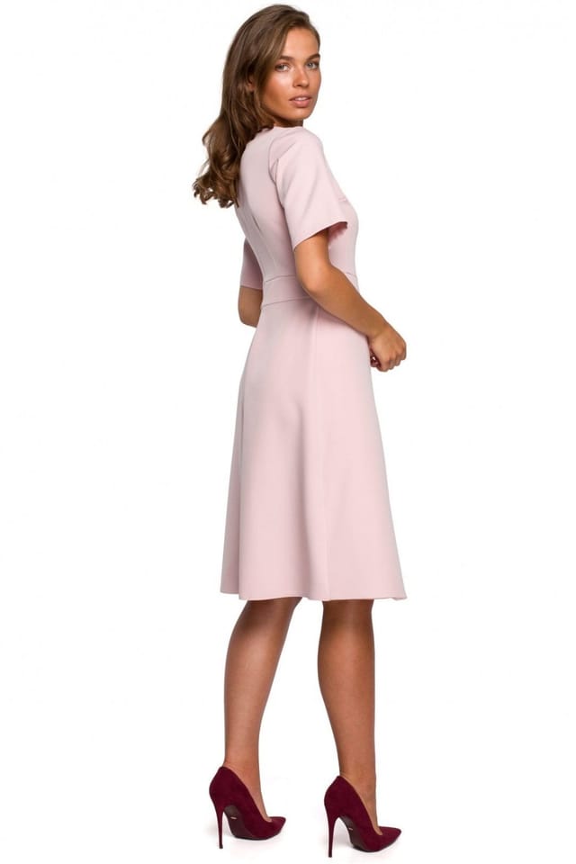 Love Lace Love Lace Women's Stylish Envelope Trapeze Cocktail Dress in Pink - 2