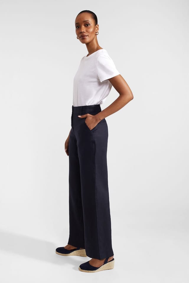 Hobbs London Hobbs London Women's Lynn Trouser in Dark Navy - 3