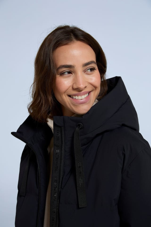 Animal Animal Women's 'Cosi Cloud' Water Resistant Breathable Thermal Tested Down Jacket in Jet Black - 3