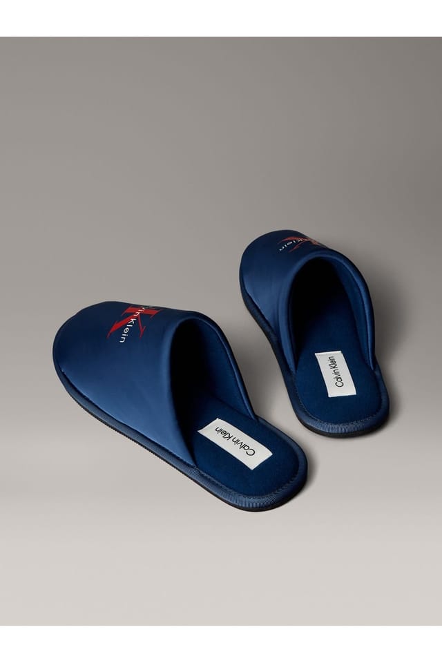 Calvin Klein Calvin Klein Men's Hotel Slipper Monologo Moonlit Ocean in Blue - 3