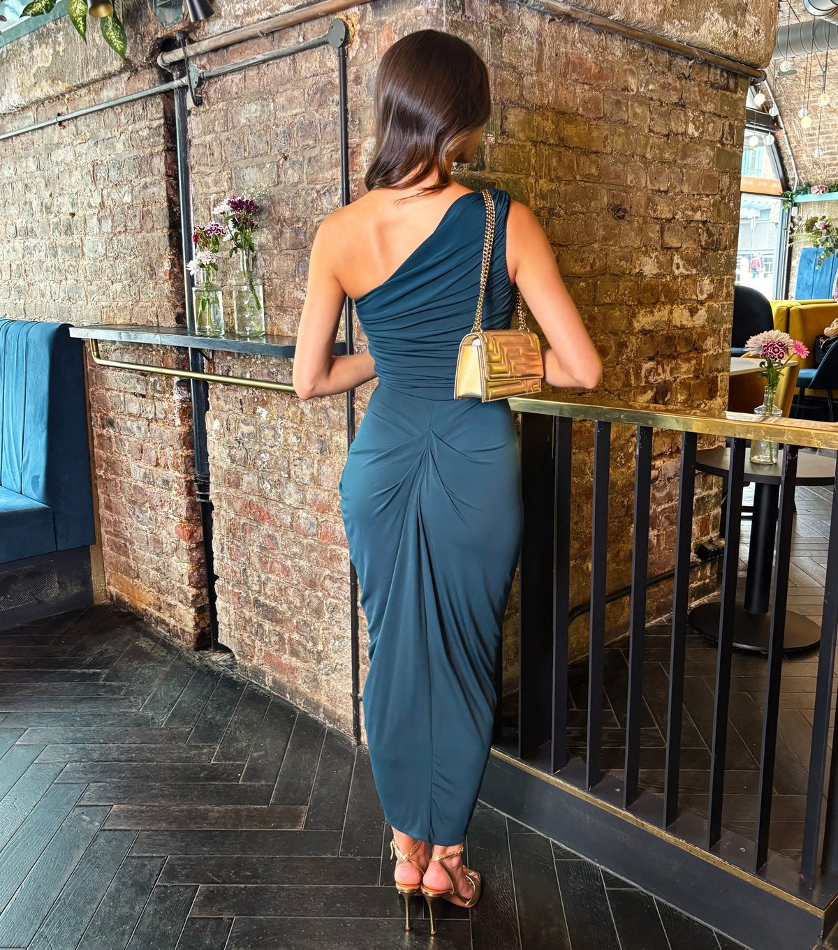 AX Paris Women's Teal One Shoulder Midi Dress AX Paris New Look - 3