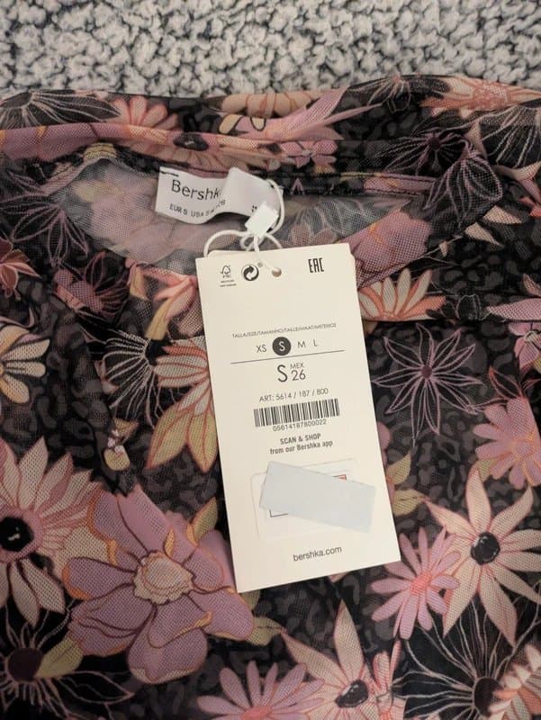 Bershka floral body hugging dress