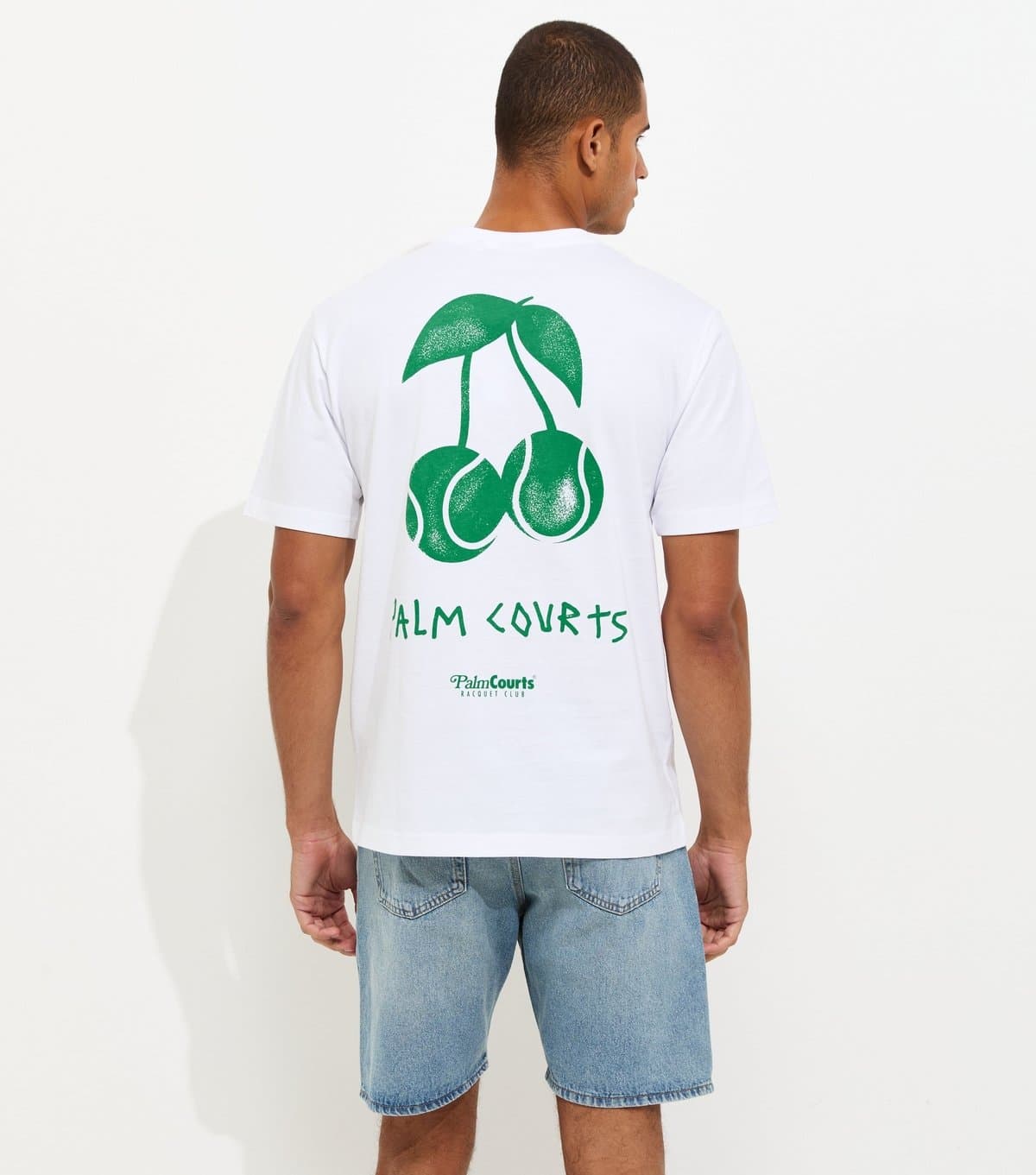 Only and Sons Only & Sons White Palm Courts Print T-Shirt