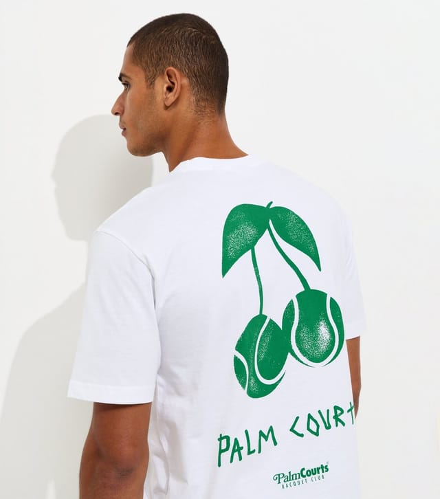 Only and Sons Men's White Palm Courts Print T-Shirt Only and Sons New Look - 2