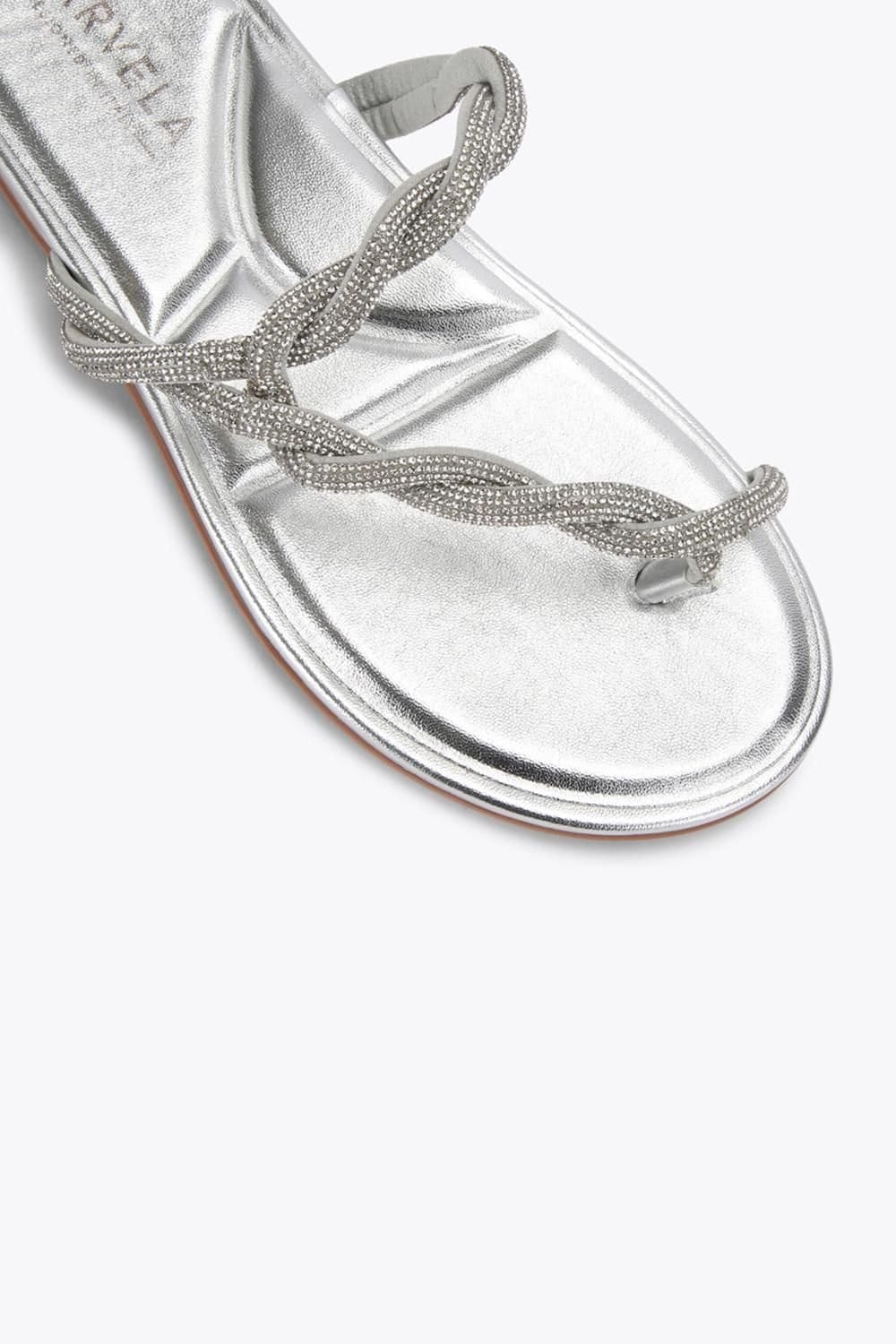 Carvela Carvela Women's 'Loopi Tt' Fabric Sandals in Silver - 4