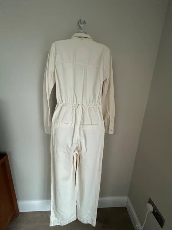 River Island * NEW * ( with tags / shop floor ) River Island cream denim dungarees (RRP£66) UK12