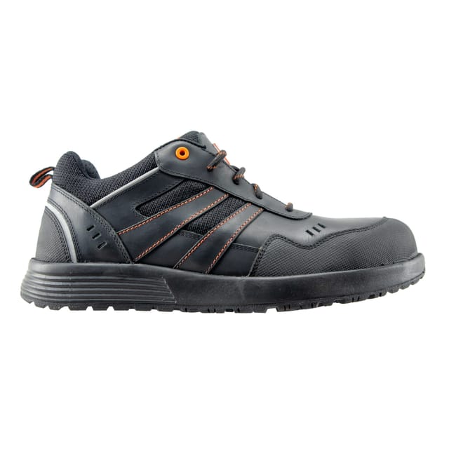 Unbreakable Unbreakable Men's Stream Leather Composite Toecap Slip Resistant Safety Trainers in Black - 2