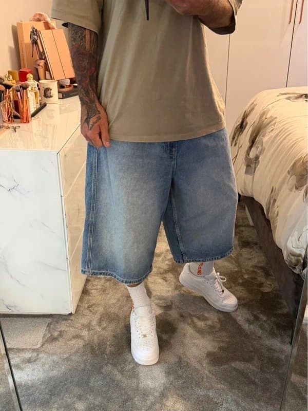 Bershka Bershka Baggy Jorts W36 Huge Oversized Skater Denim Shorts Y2K