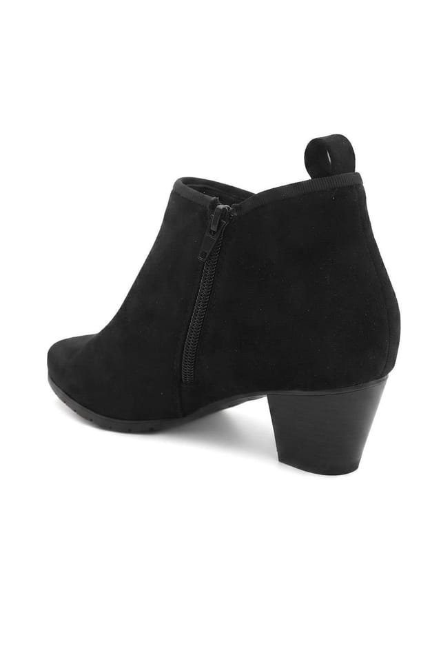 Pavers Pavers Women's Wide Fit Smart Block Heel Ankle Boots in Black - 3