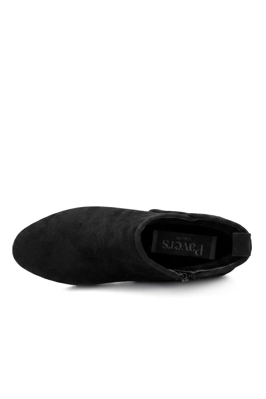 Pavers Pavers Women's Wide Fit Smart Block Heel Ankle Boots in Black - 4
