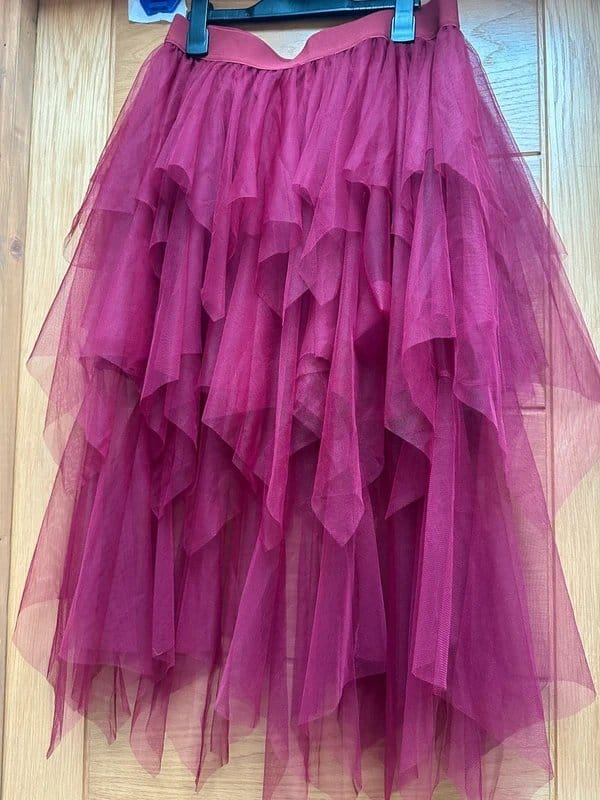 Tulle Stunning tulle net mesh chiffon ruffle festival skirt - 1