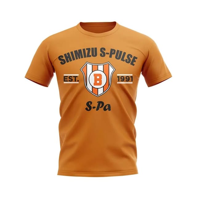 Shimizu S-Pulse Shimizu S-Pulse Men's Personalised Established Football T-Shirt in Orange - 2
