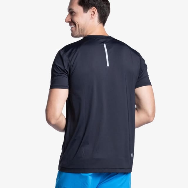 BloqUV BloqUV Men's Regular Fit UPF 50+ Sun Protection Short Sleeve Crew Top in Black - 2