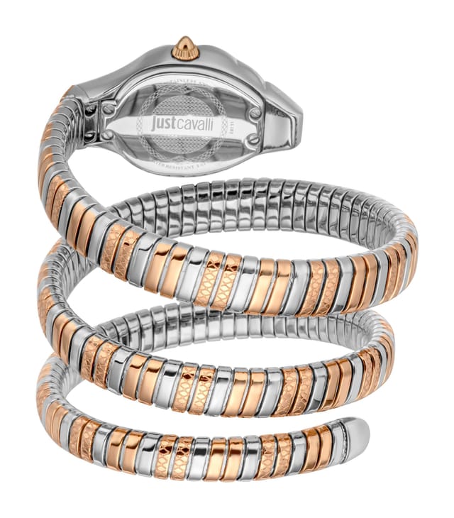 Just Cavalli Just Cavalli Women's Snake 316L Stainless Steel White Two Tone Watch - 2