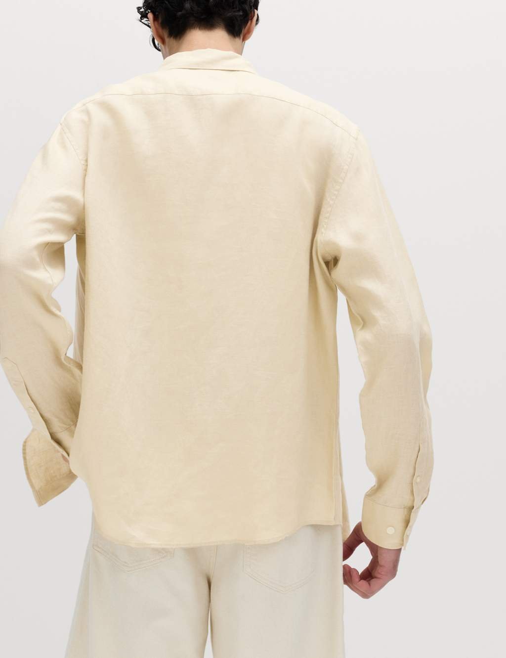 Marks & Spencer M&S Regular Fit Pure Linen Shirt Neutral - 2