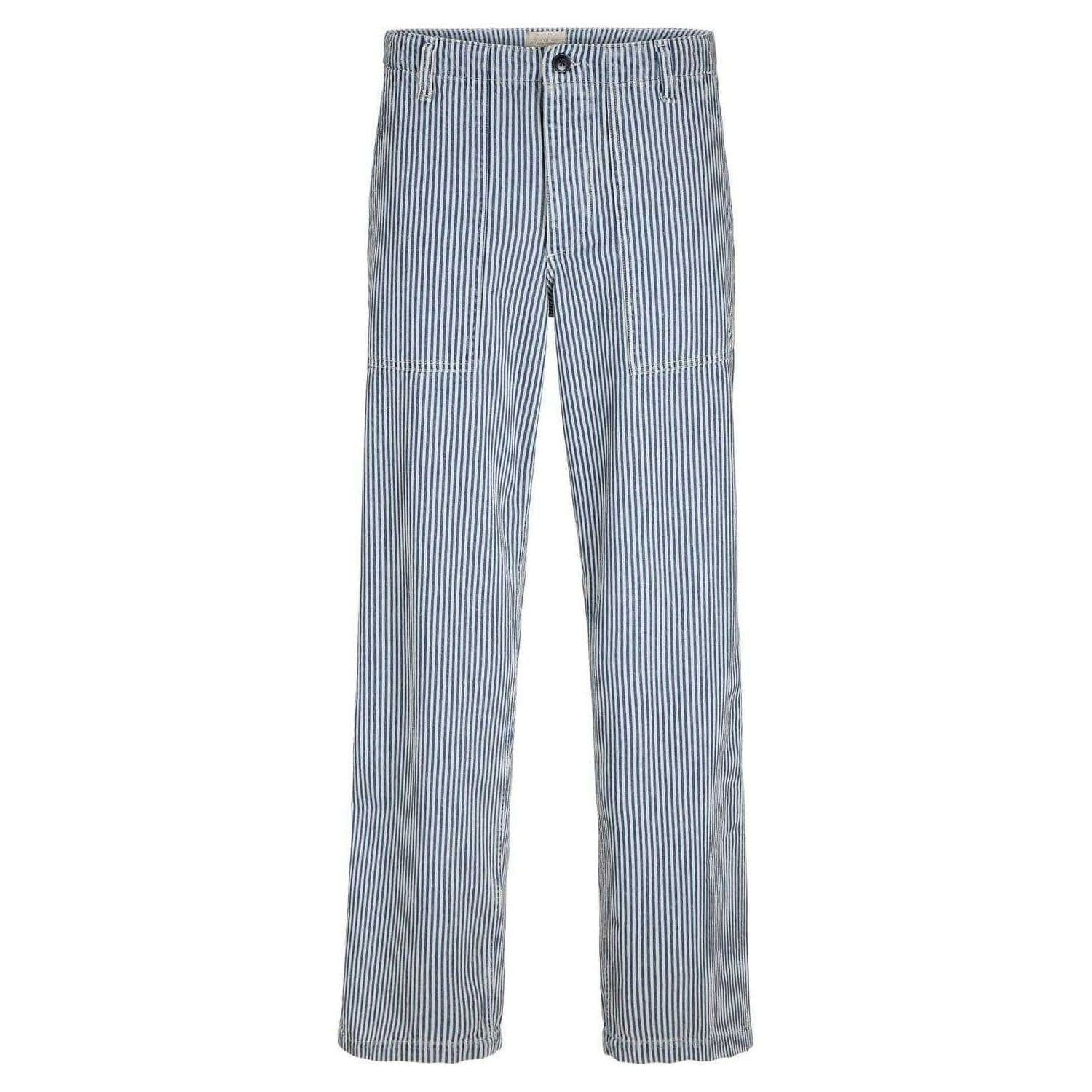 jack & jones Jack & Jones Men's Striped Loose Fit Jeans in Ecru