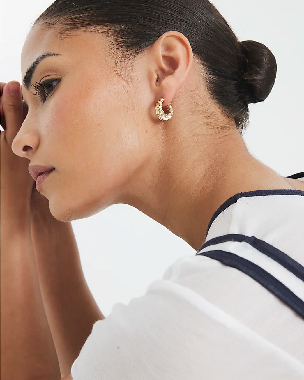 River Island River Island Womens Gold Pack Of 3 Hoop Earrings