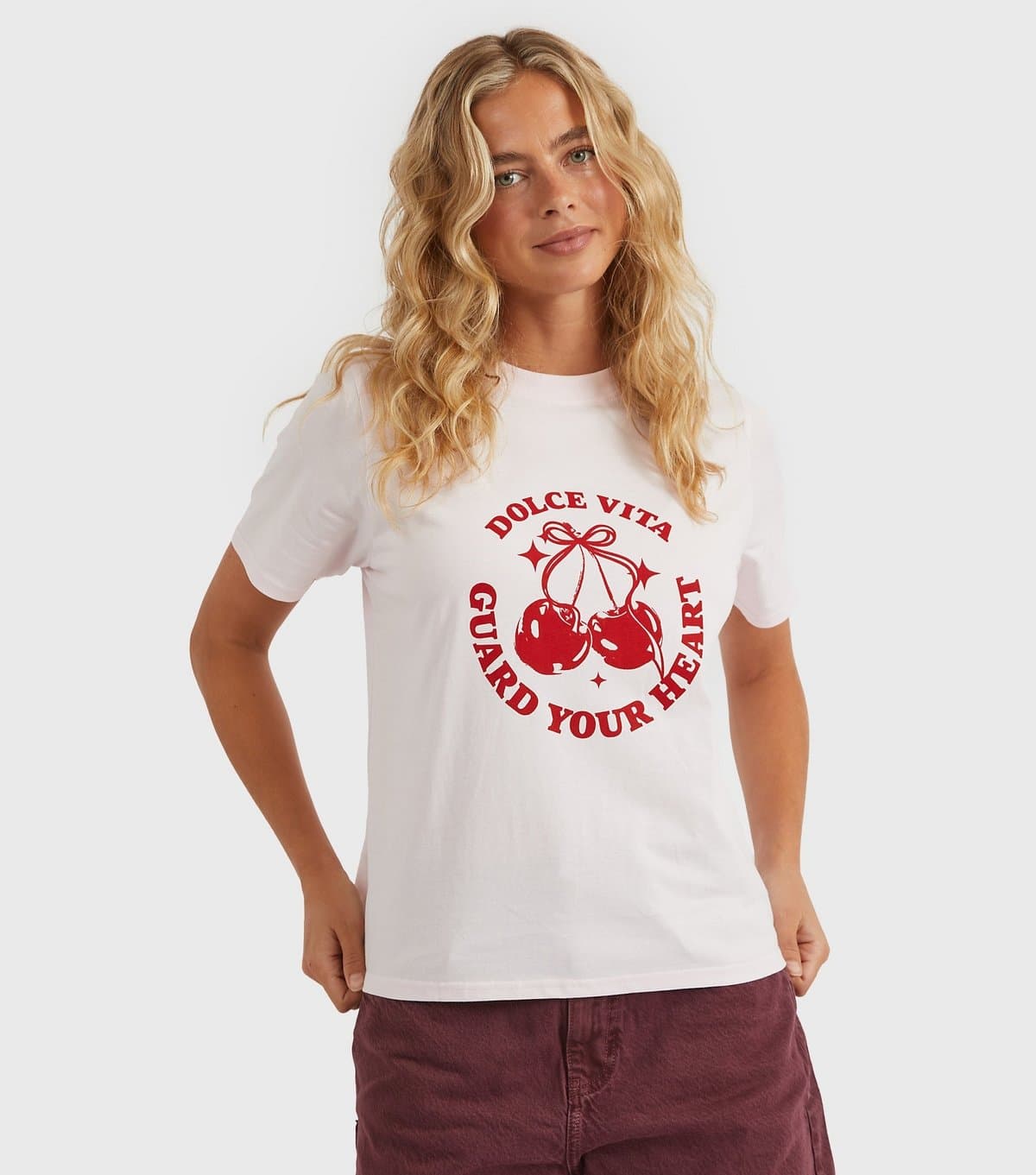 Custard Custard Light Pink Dolce Vita Graphic T-Shirt