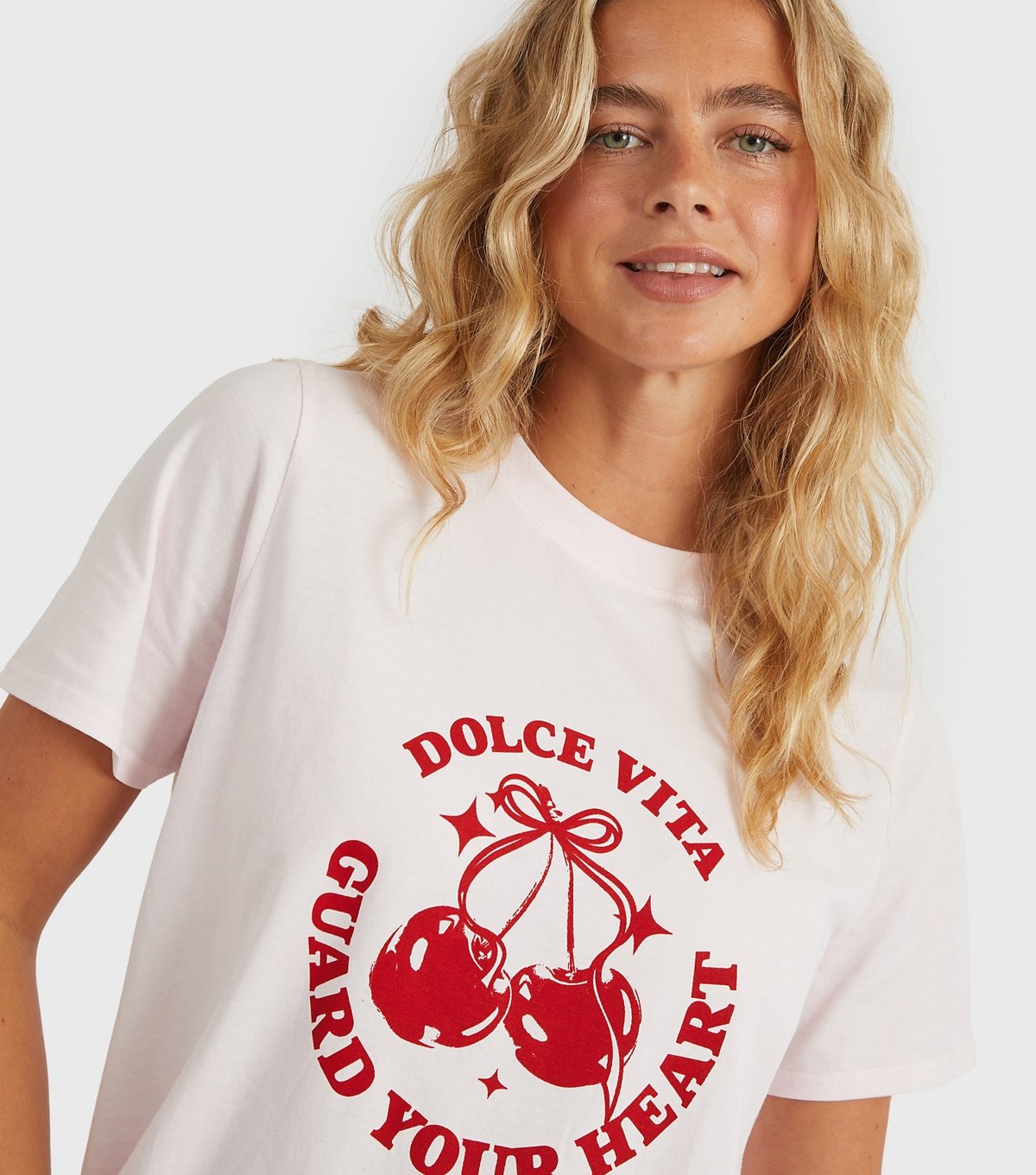 Custard Women's Clothing Light Pink Dolce Vita T-Shirt Custard New Look - 3