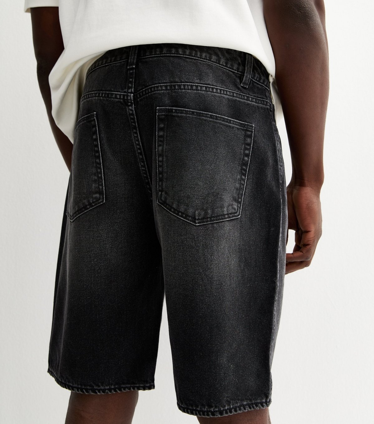 New Look Men's Dark Grey Denim Bermuda Shorts New Look - 2