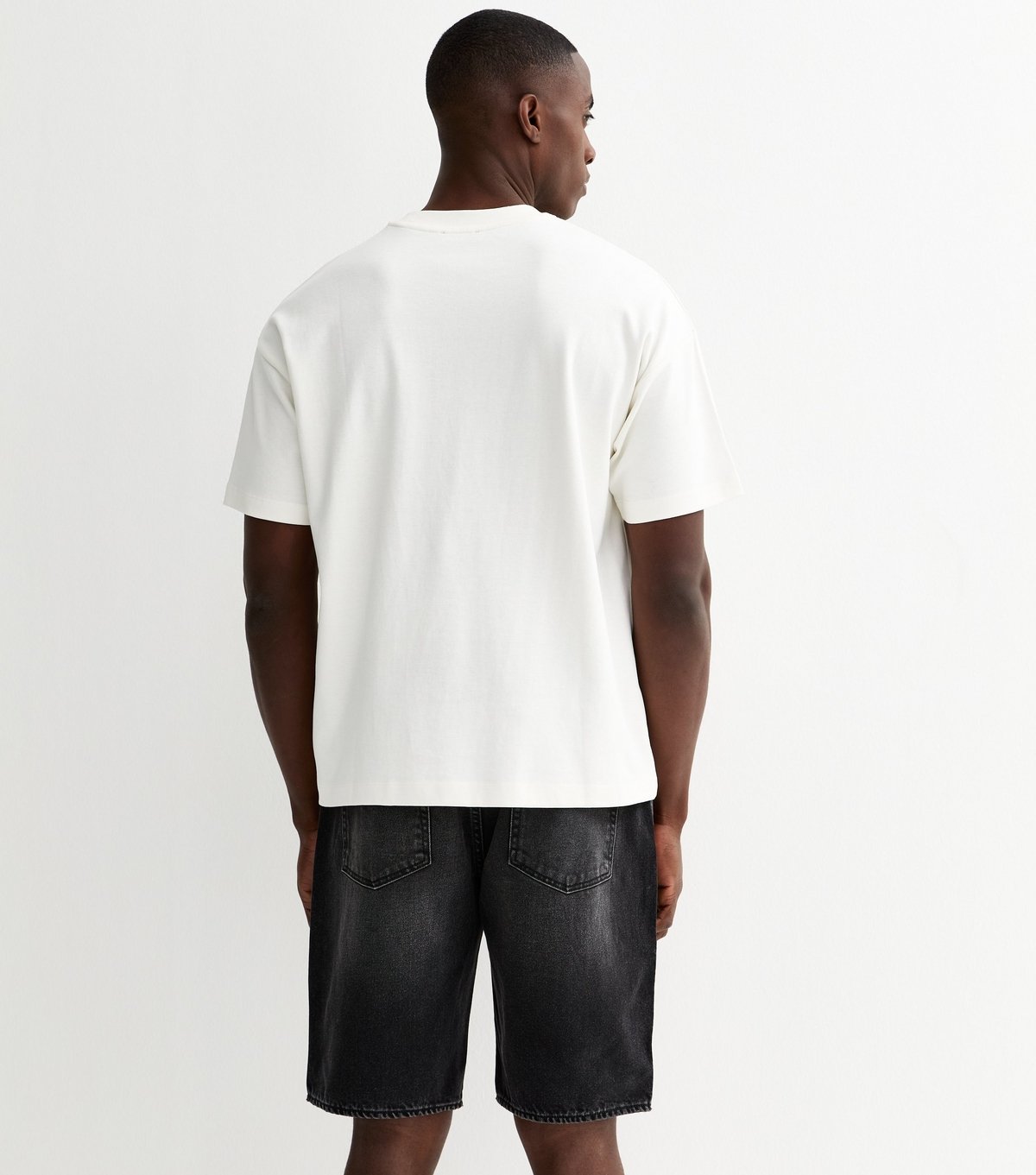 New Look Men's Dark Grey Denim Bermuda Shorts New Look - 4