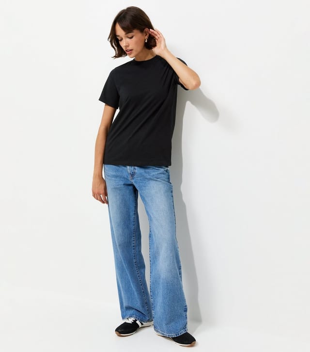 New Look Women's Black Cotton T-Shirt New Look - 3