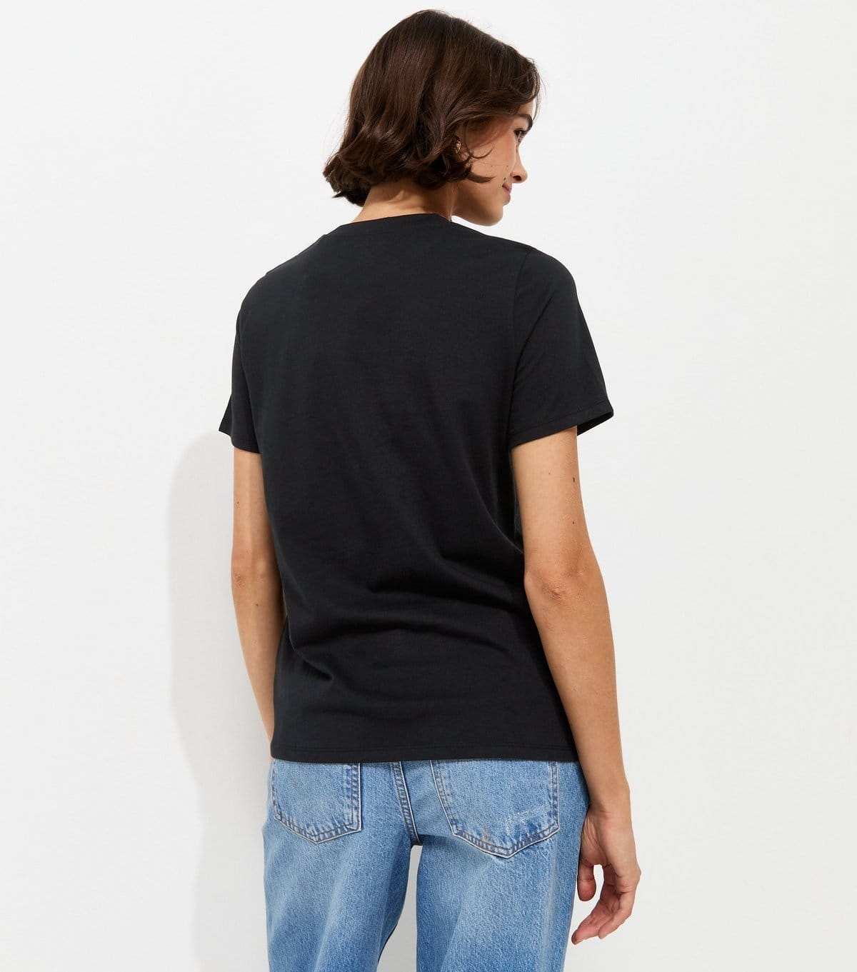 New Look Women's Black Cotton T-Shirt New Look - 4