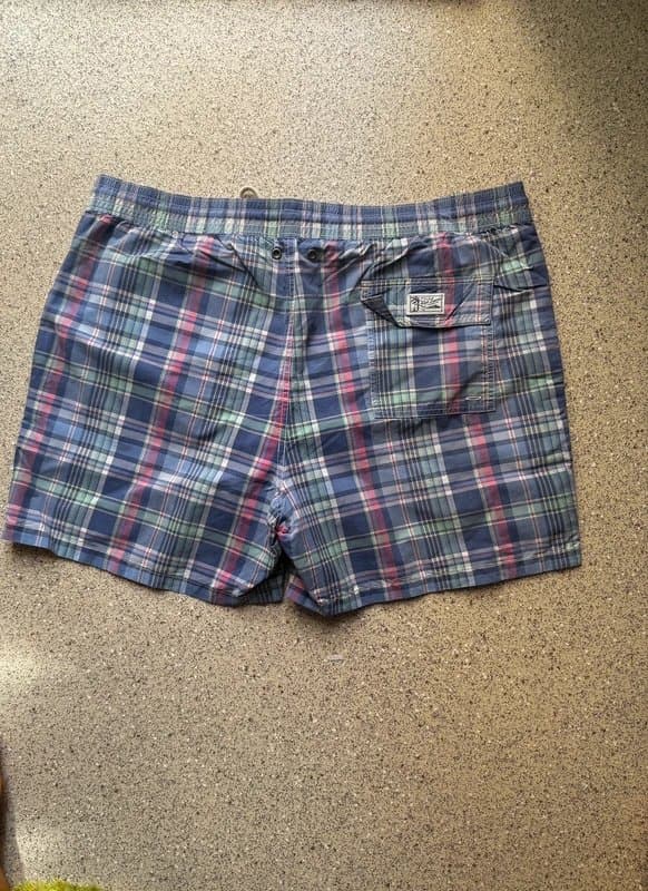 Ralph Lauren Polo Ralph Lauren Pastel Plaid Swim Trunks – Men’s Size XL (UK)