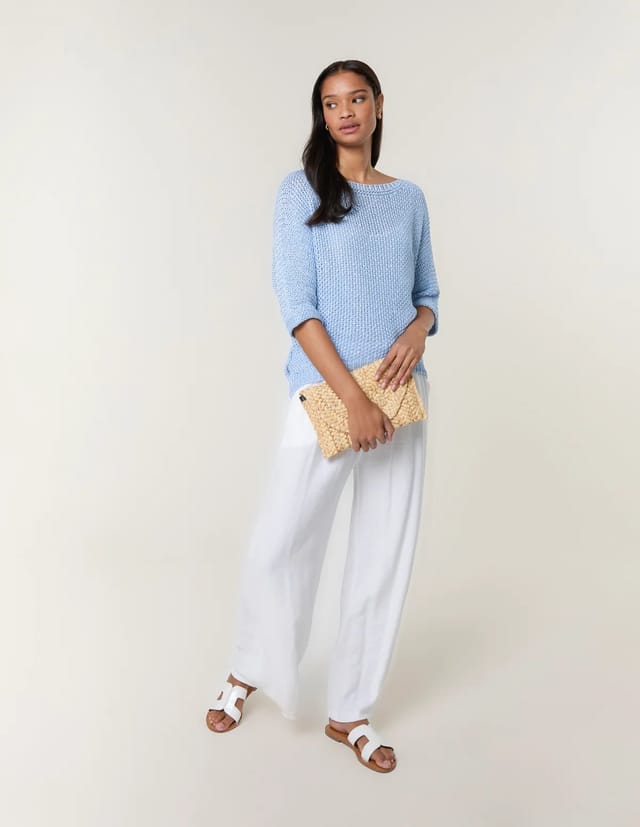Blue Vanilla Batwing Knitted Jumper - 2