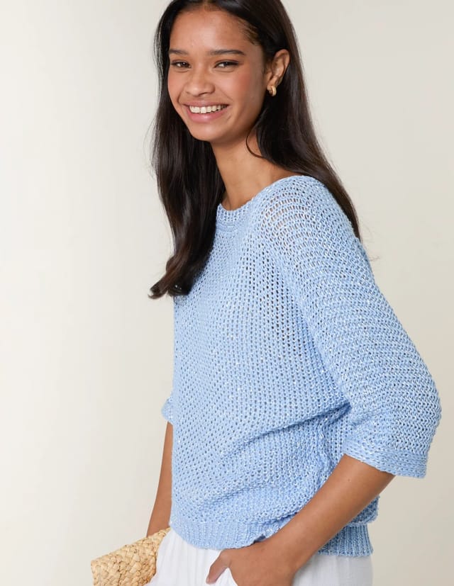 Blue Vanilla Batwing Knitted Jumper - 3