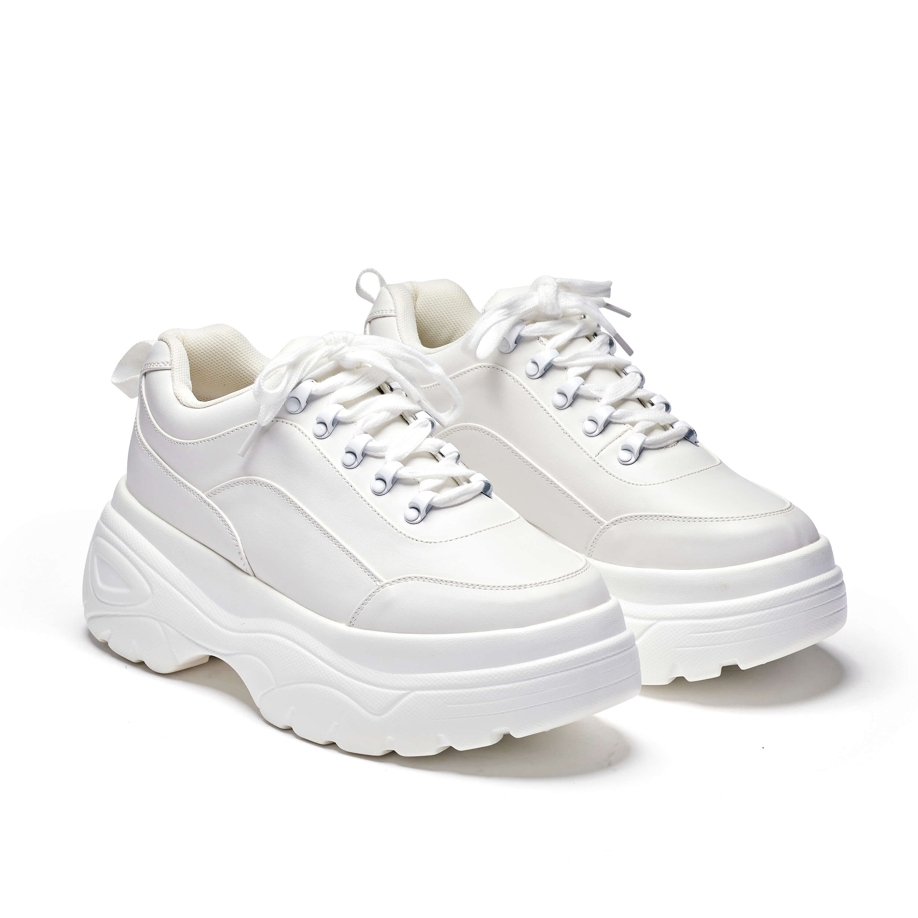 KOI KOI Women's Jennie Striker White Chunky Bubble Trainers - 2