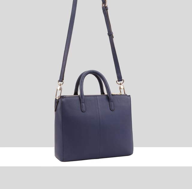 Paul Costelloe Paul Costelloe Women's Ortler Leather Multi Way Bag in Blue - 2