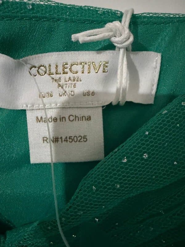 Collective The Brand Collective The Label Petite Emerald Glitter Tulle Mini