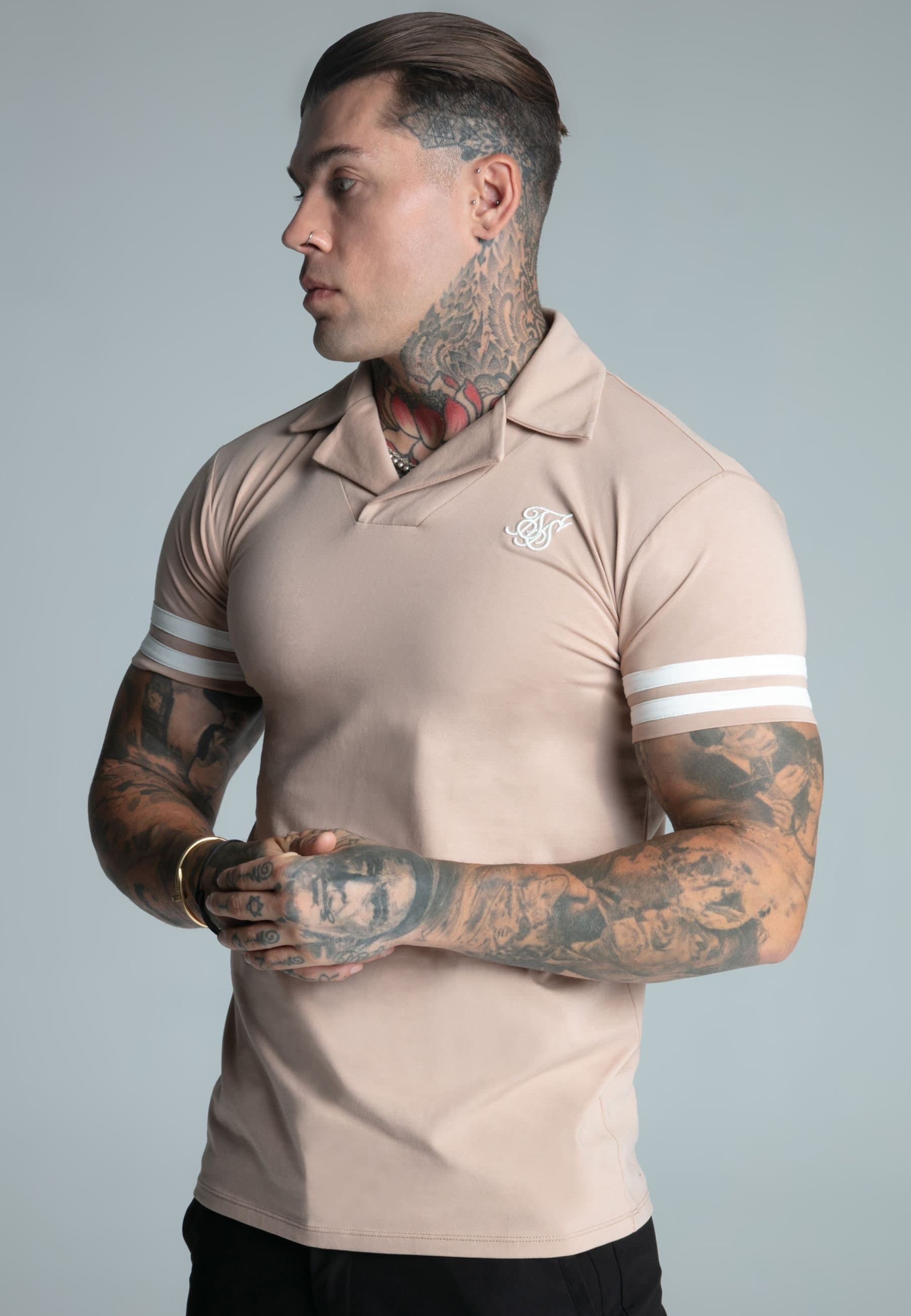 SikSilk SikSilk Men's Brown Tournament Revere Polo