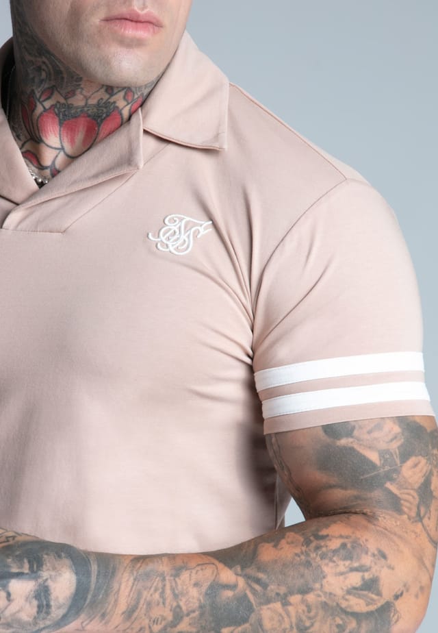 SikSilk SikSilk Men's Brown Tournament Revere Polo - 2