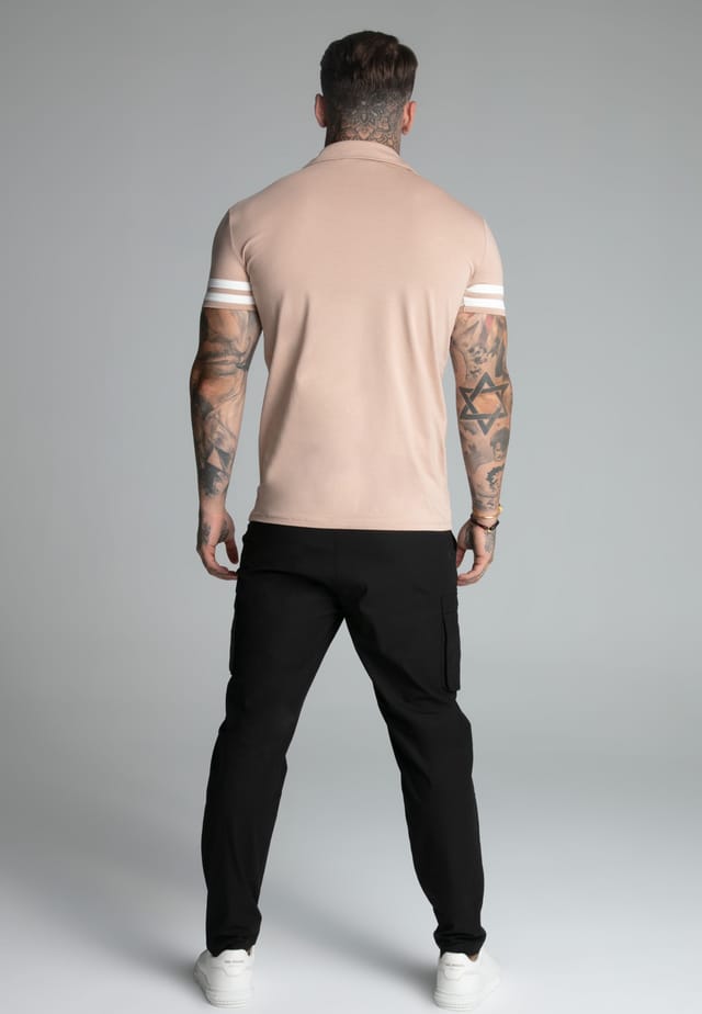 SikSilk SikSilk Men's Brown Tournament Revere Polo - 3