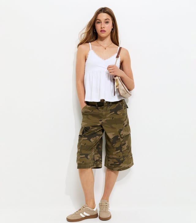 New Look Girls' White Cotton Rich Lace Trim Triangle Cami Top New Look - 3