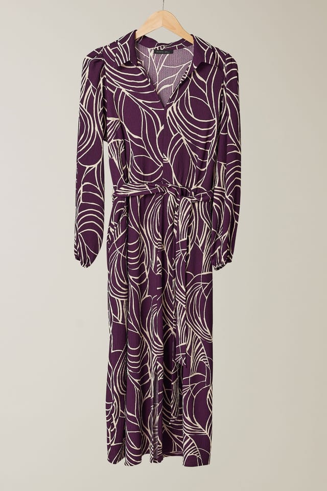 Evans Evans Women's Printed Shirt Dress in Purple - 2