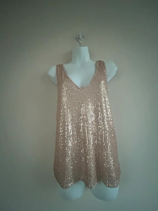 Mint Velvet NEW (no tags) Mint Velvet Sequin Embellished Vest Party Top-  UK XL- UK 16