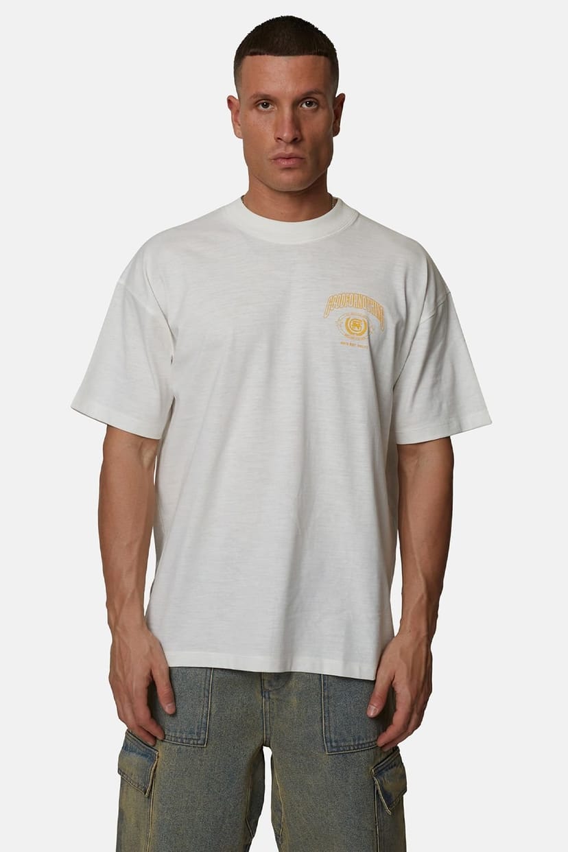 Good For Nothing Good For Nothing Men's Slub Relaxed Graphic Tee in White - 1